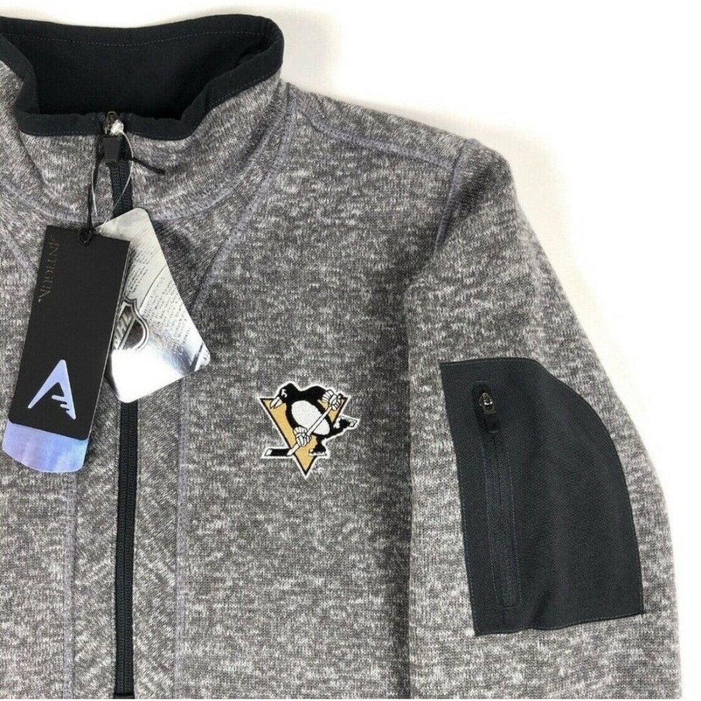 Pittsburgh Penguins Antigua Womens 1/2 Zip Sweater - Picture 5 of 9